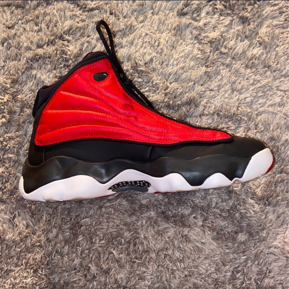 RED AND BLACK JORDANS